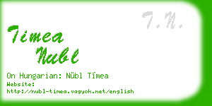 timea nubl business card