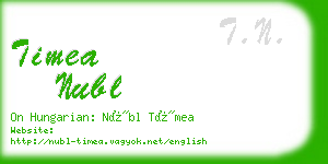 timea nubl business card